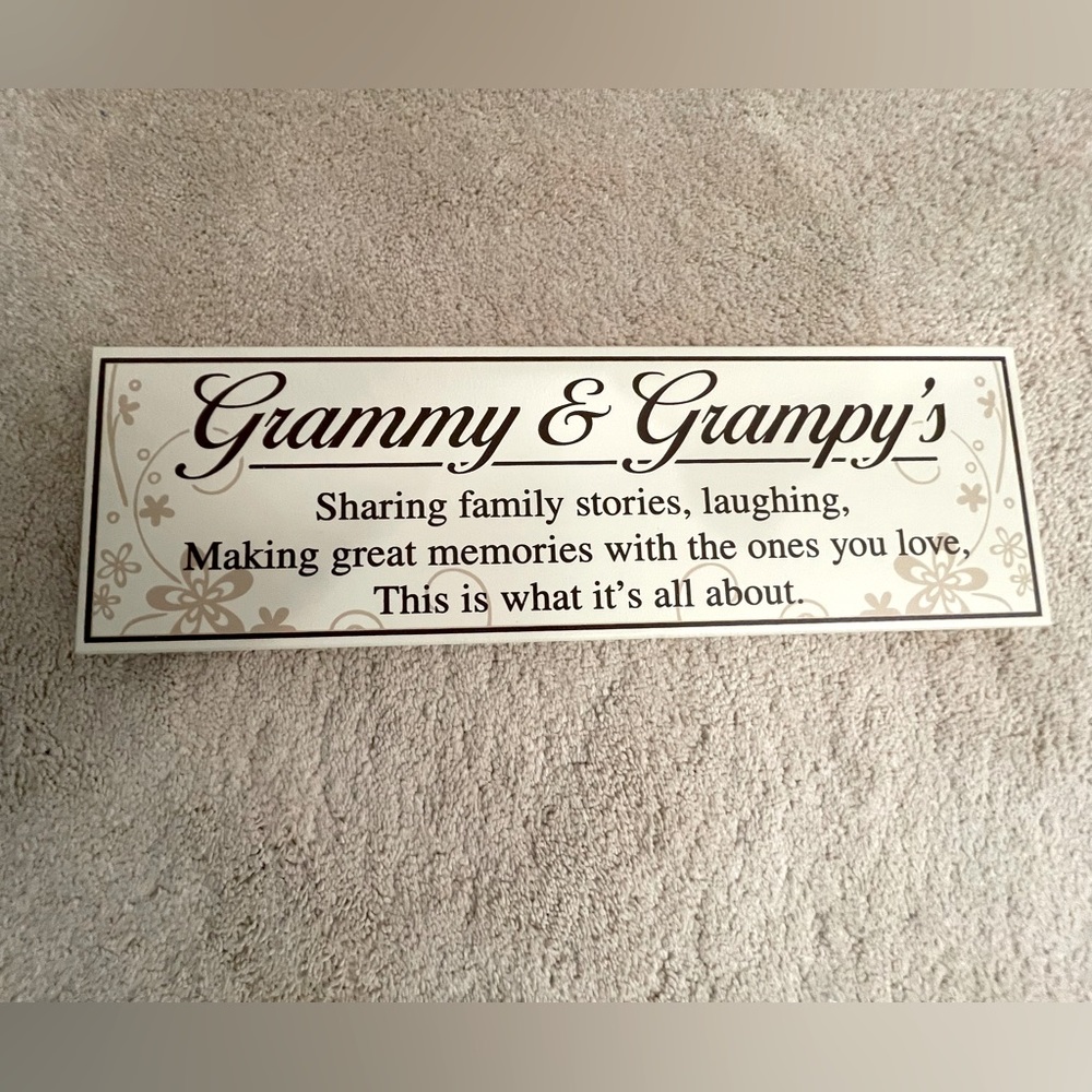 Grammy and Grampy sign 
Grandma and grandpa